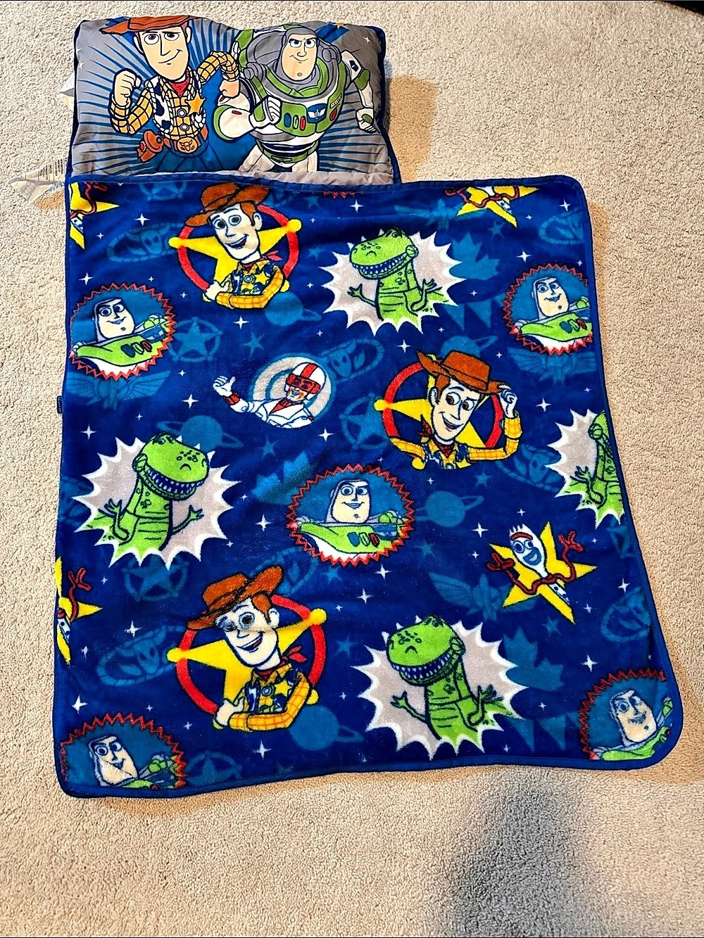 Toy Story Toddler Nap Mat Blue & Gray